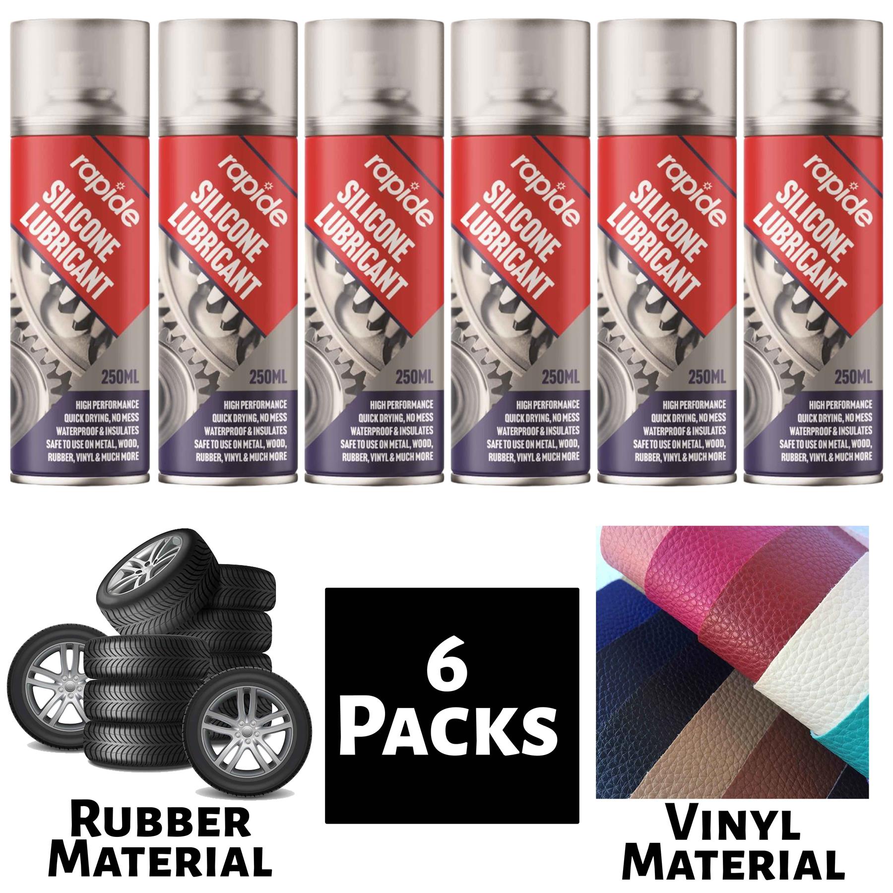 6X Rapide Silicone Lubricant 250ml Spray Paint