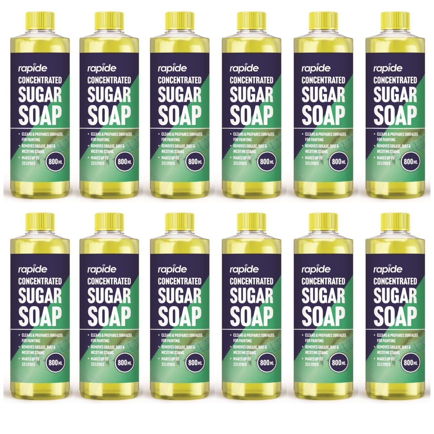 Rapide Concentrated Sugar Soap Bottles for Effective Cleaning and Degreasing Surfaces