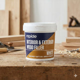Rapide white wood filler pack of 6 in a ready mixed tub for interior and exterior use