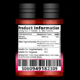 Red Label Health Folic Acid 400mcg tablets in a bottle with product information label