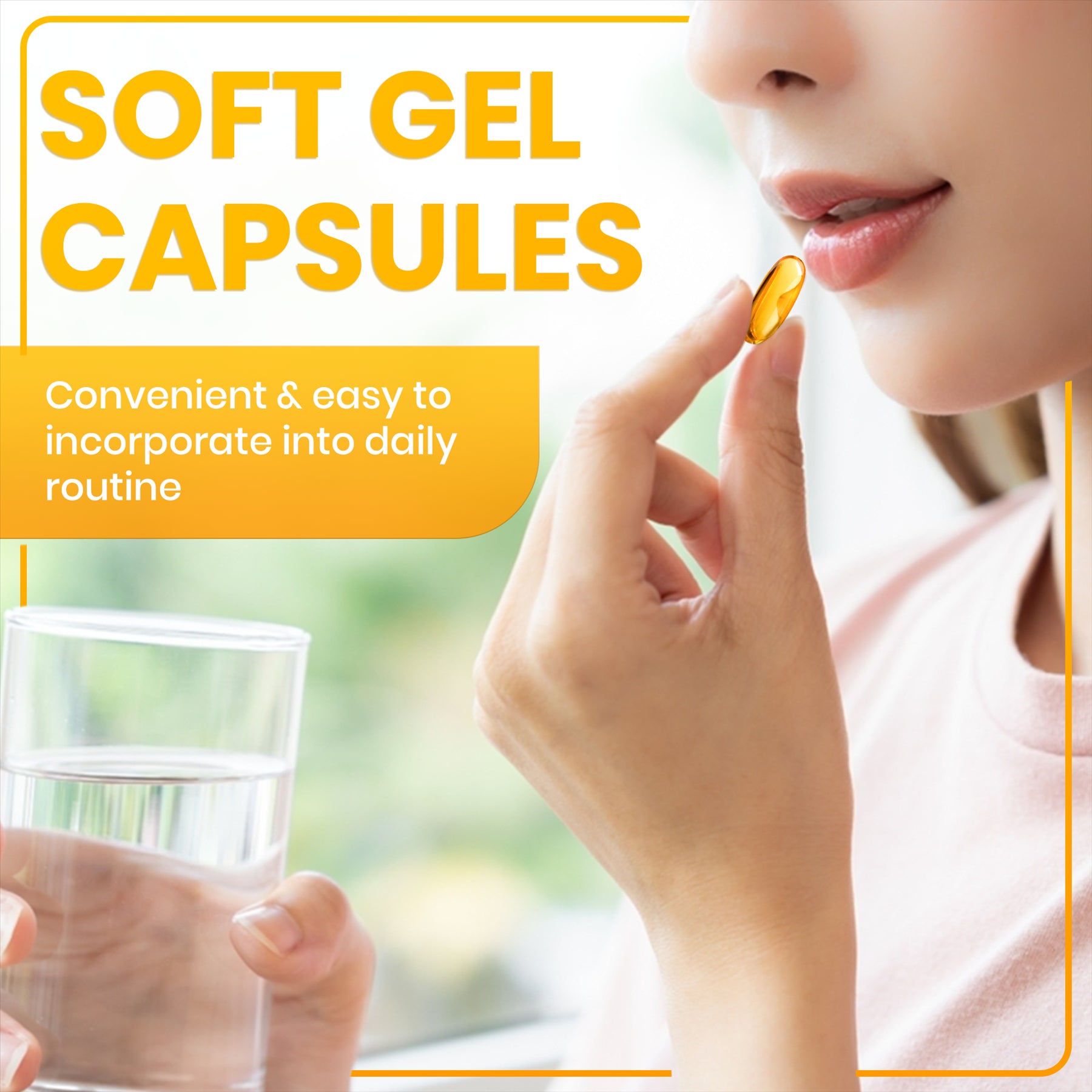 Red Label Health omega 3 fish oil capsules 1000mg in soft gel form, easy to take with water