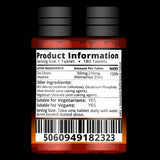 Red Label Health Zinc Citrate 50mg Tablets in a bottle containing 180 dietary supplements