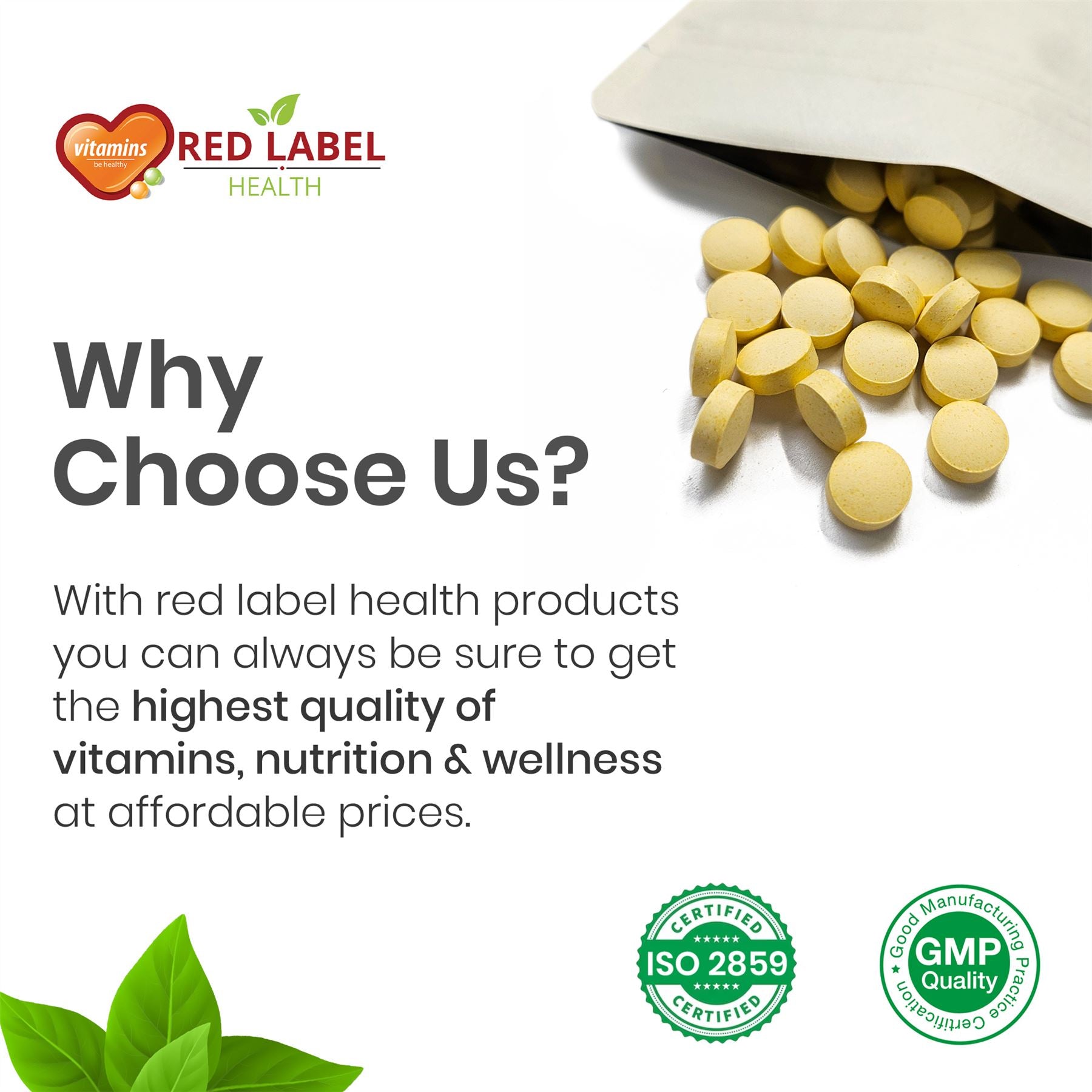 Red Label Health multi vitamins 360 tablets packed for optimal nutrition and wellness support