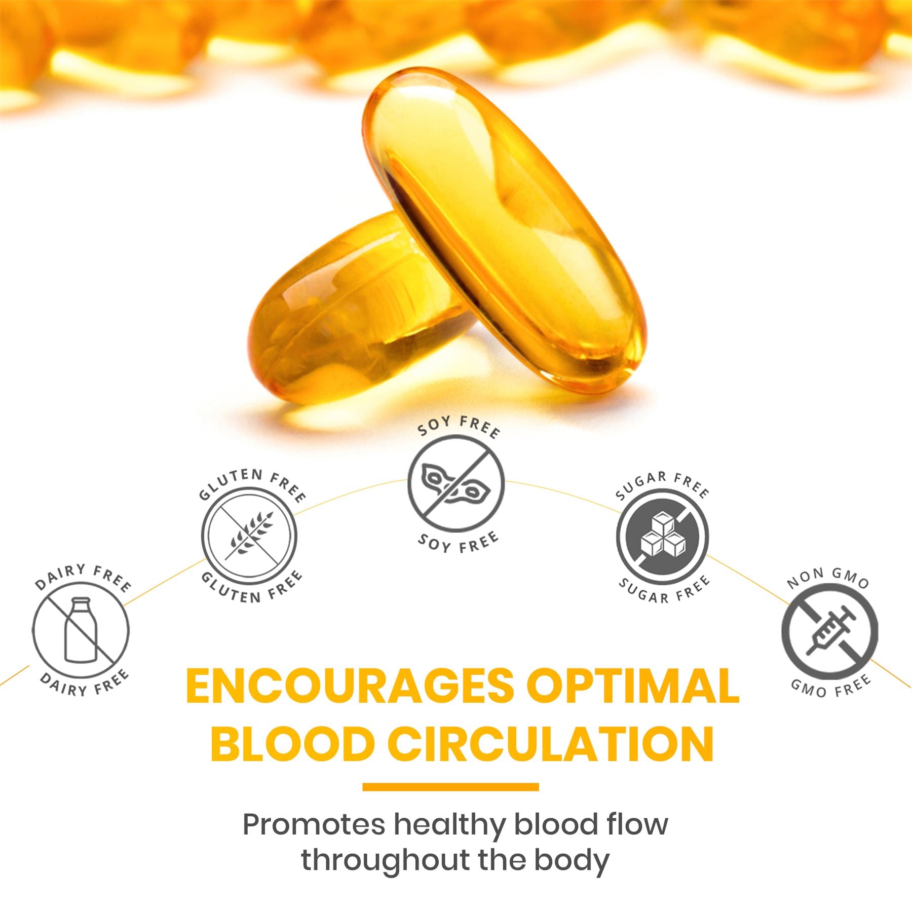 Red Label Health Omega 3 fish oil 1000mg capsules to promote healthy blood circulation