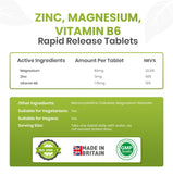 Red Label Health ZMA tablets UK with zinc, magnesium, and vitamin B6 for rapid release