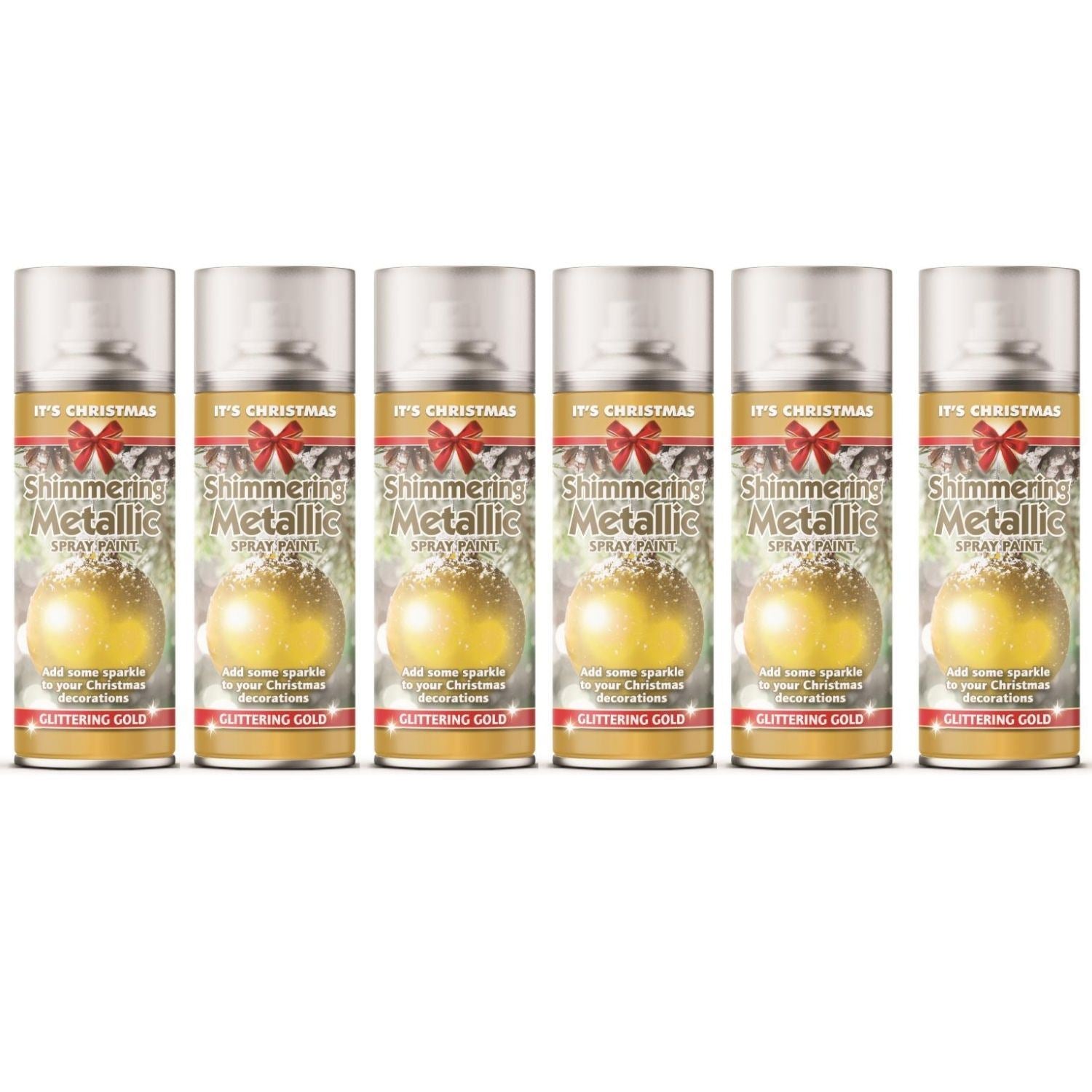 Rapide Shimmering Metallic Glittering Gold Spray Paint for festive decorations and crafts