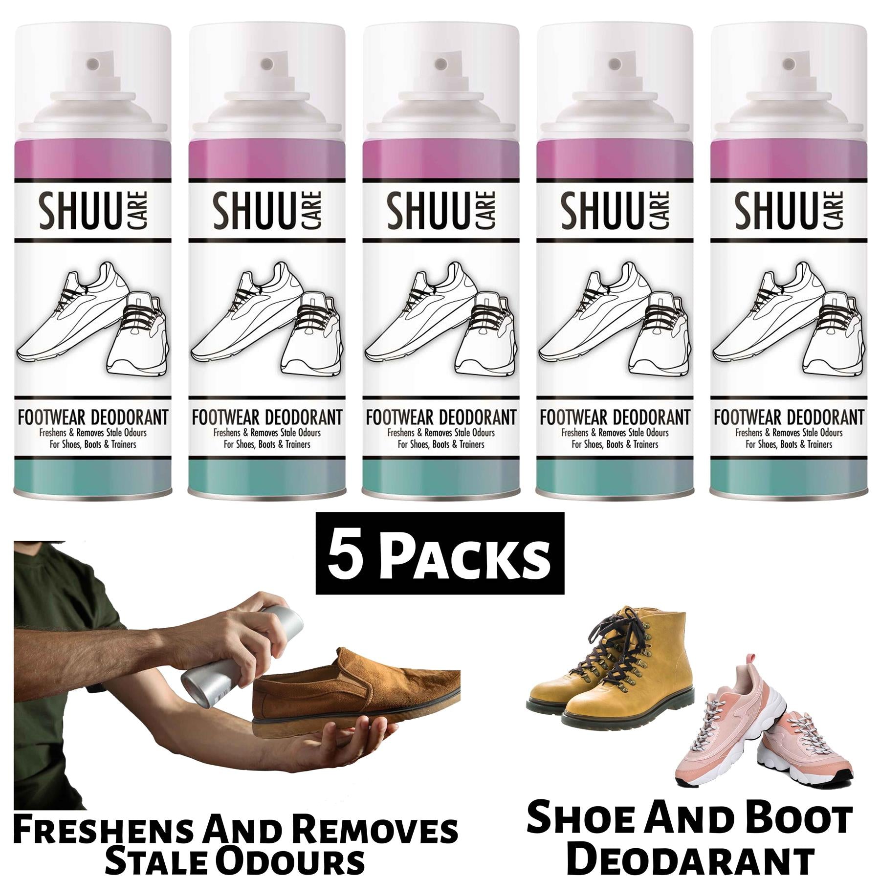 5X Shuu & Boot Deodorant Spray 250ml Shuu Deodorant Spray
