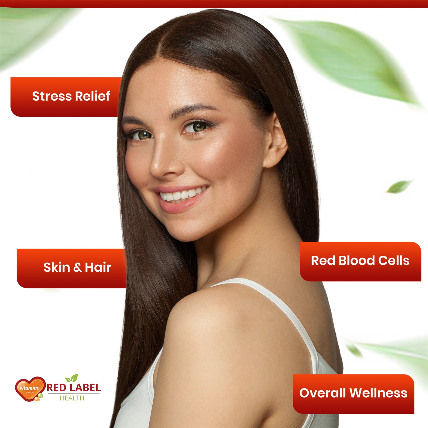 Red Label Health Vitamin B Complex Tablets UK for stress relief, skin health, and overall wellness