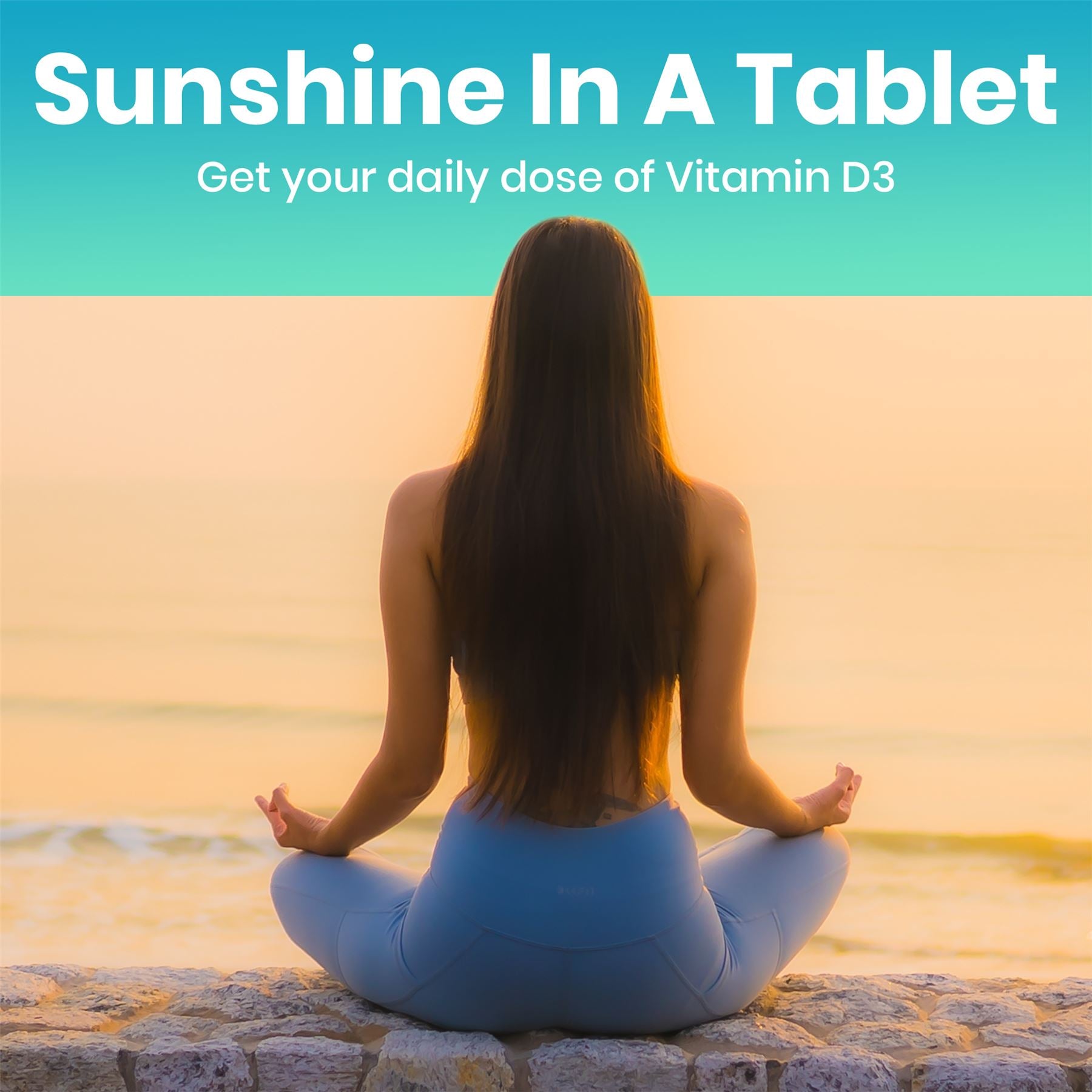 Red Label Health vitamin D3 1000IU tablets for daily wellness in a calming setting