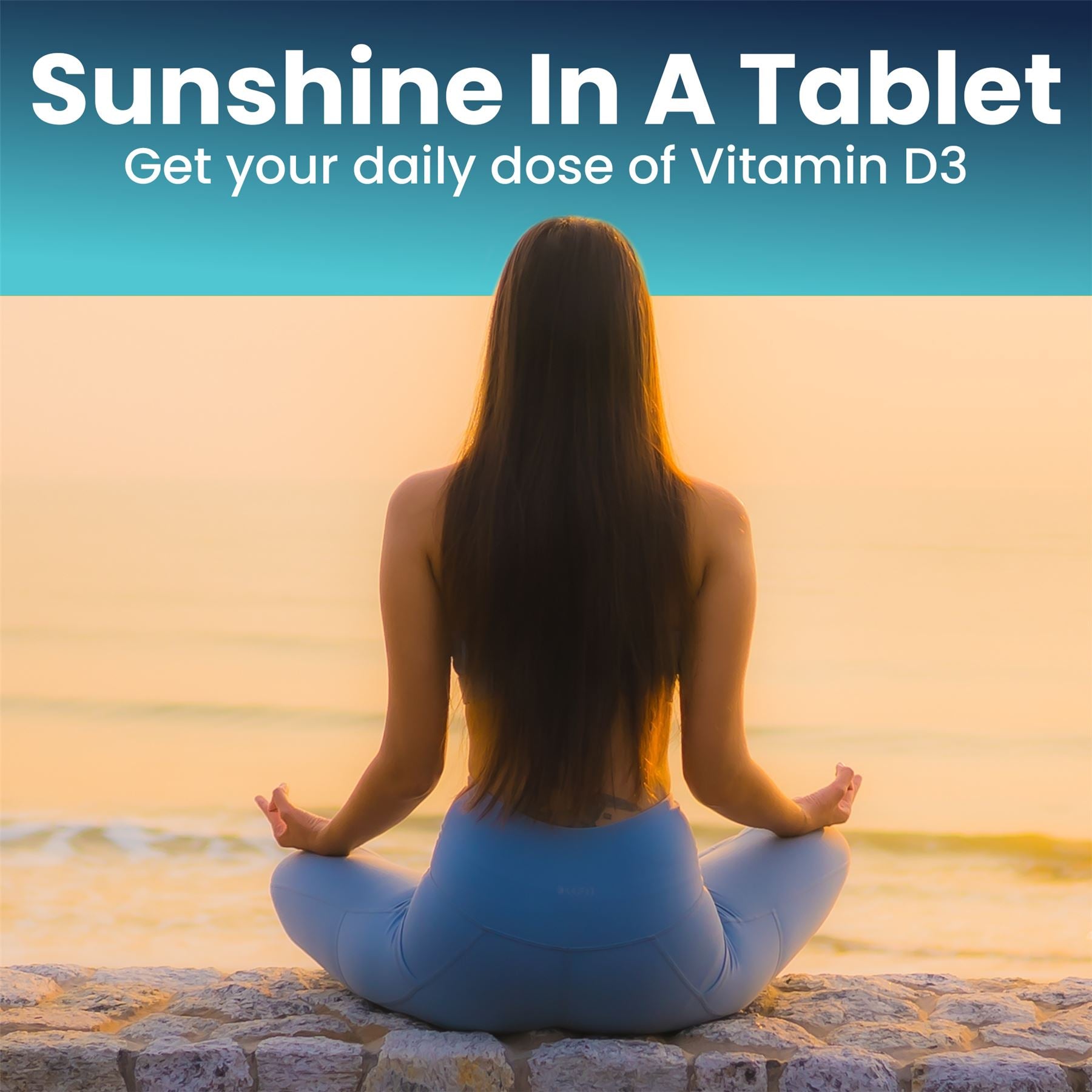 Red Label Health Vitamin D3 4000IU tablets promoting daily sunshine wellness for better health