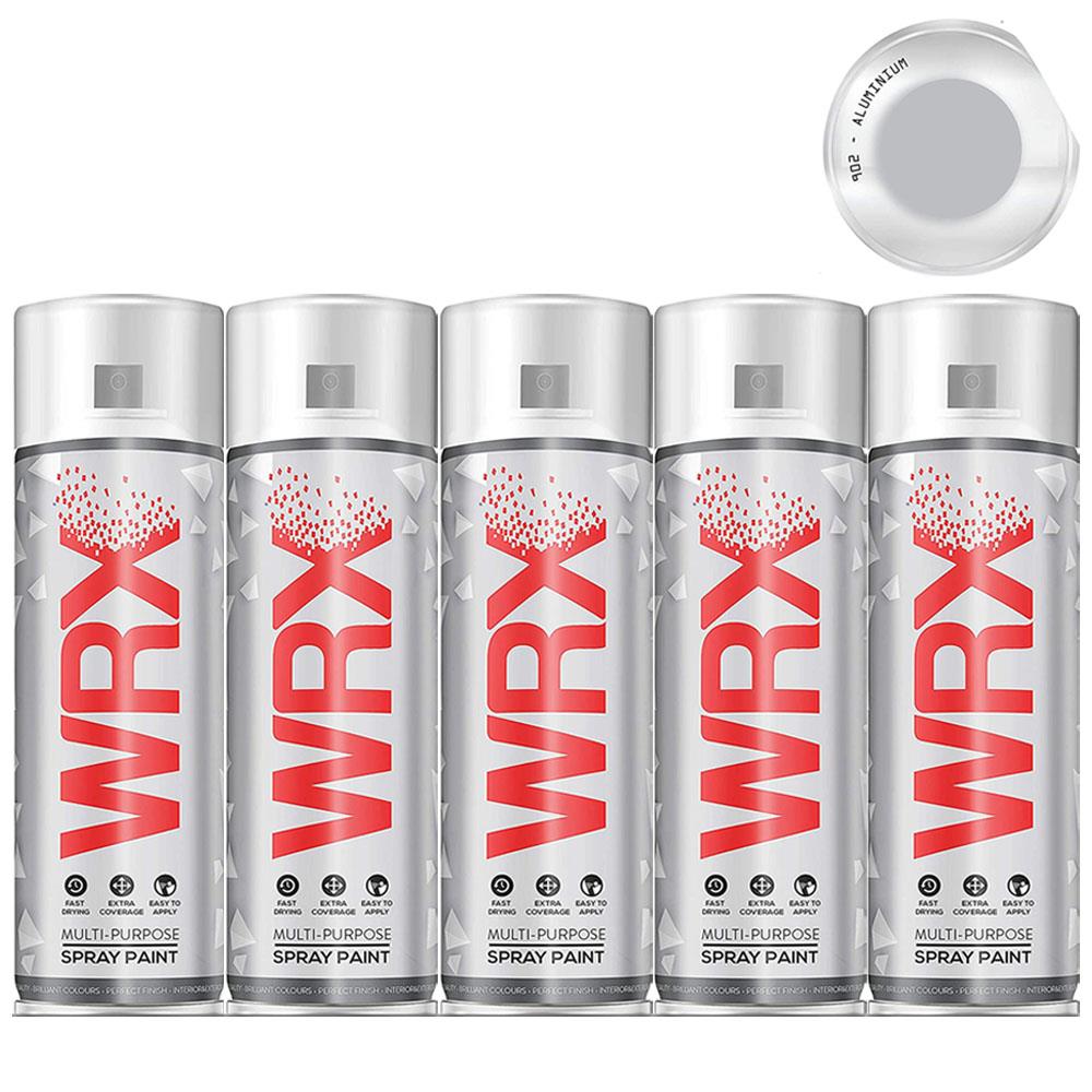 5X WRX Aluminium Spray Paint 400ml Spray Paint