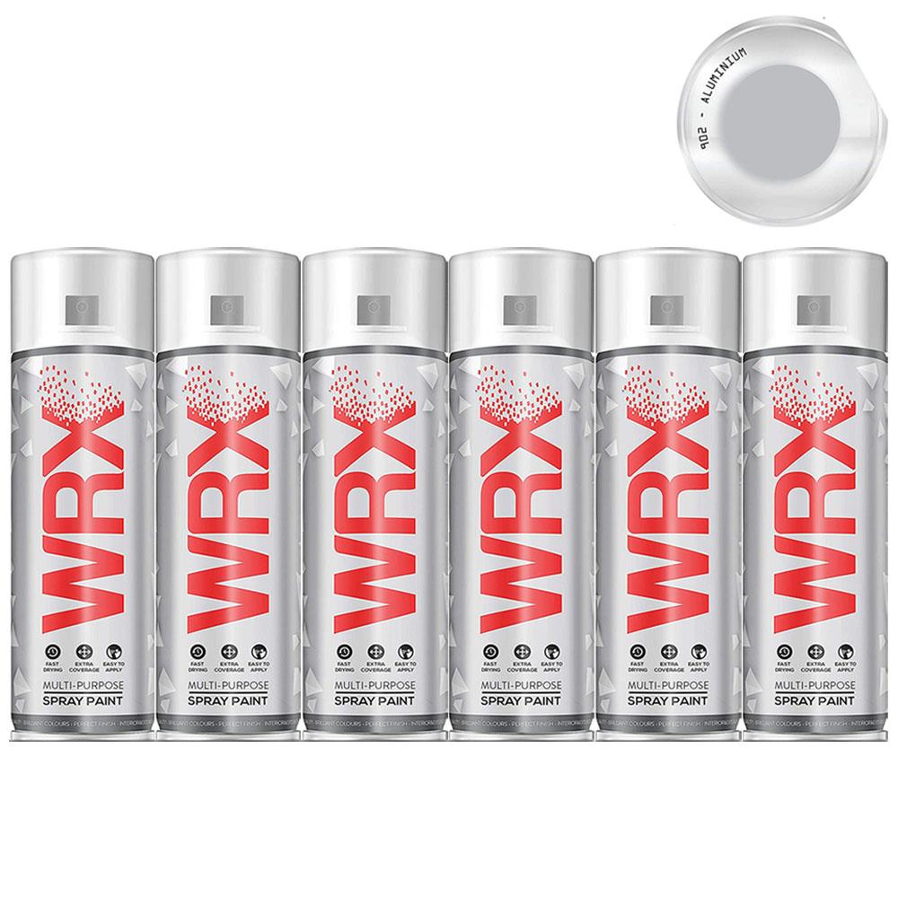6X WRX Aluminium Spray Paint 400ml Spray Paint