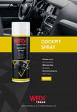 WRX Cockpit Spray 400ml, cleaner for car interior, dirt repellent and silicone-free with subtle scent