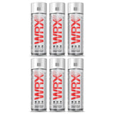 Set of six WRX copper spray paint cans in silver with red logo multi-purpose technical spray