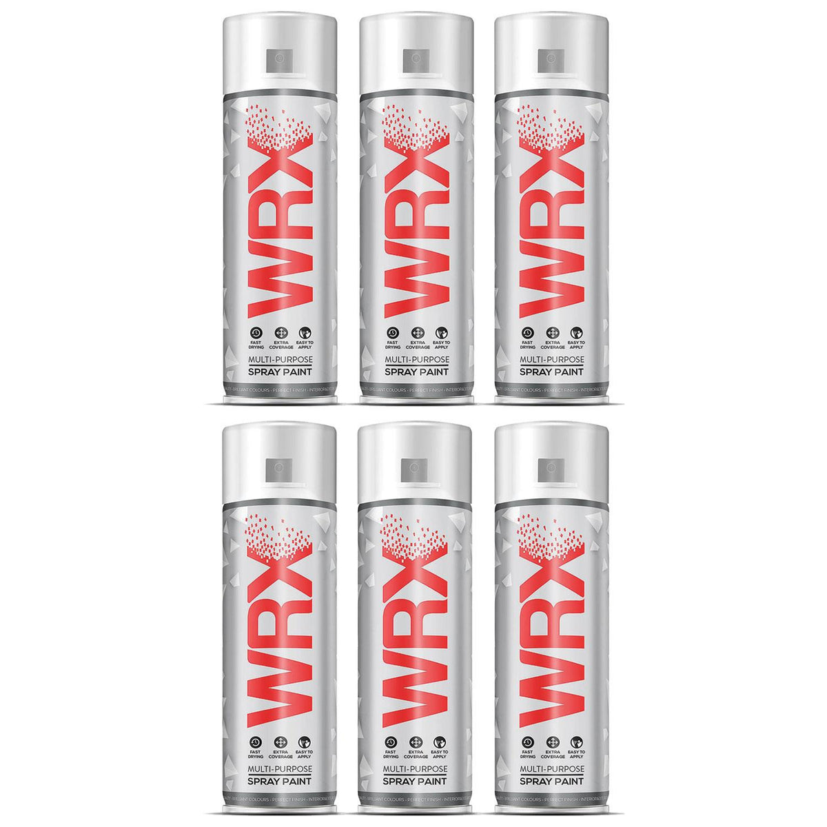 6X WRX Diamond Black Spray Paints 400ml Technical Spray