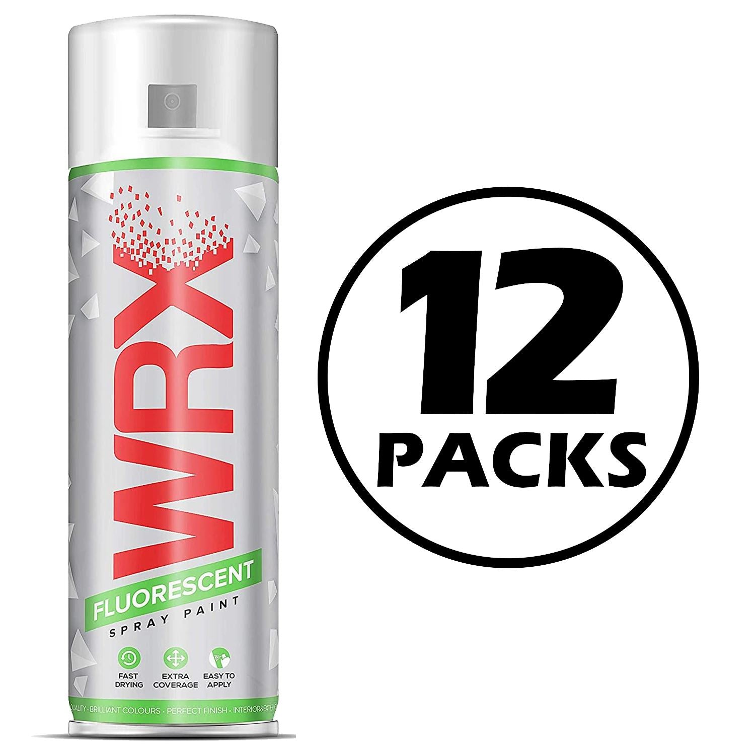 12X WRX Fluorescent Garden Green Spray Paint 400ml Spray Paint