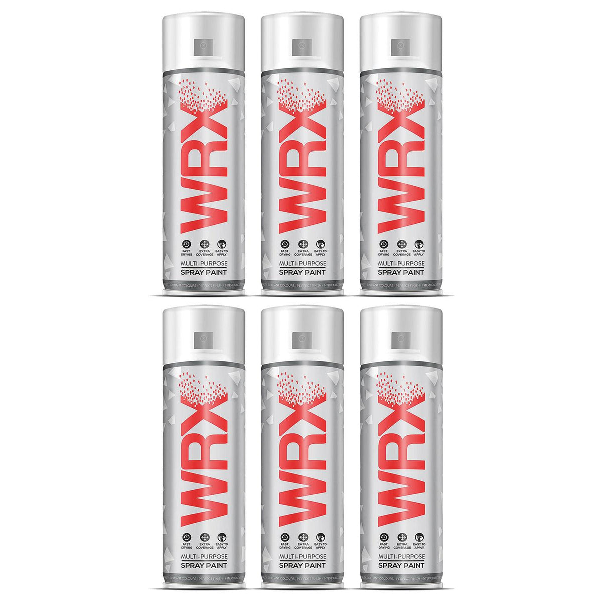 6X WRX Gun Metal Grey Spray Paints 400ml Technical Spray