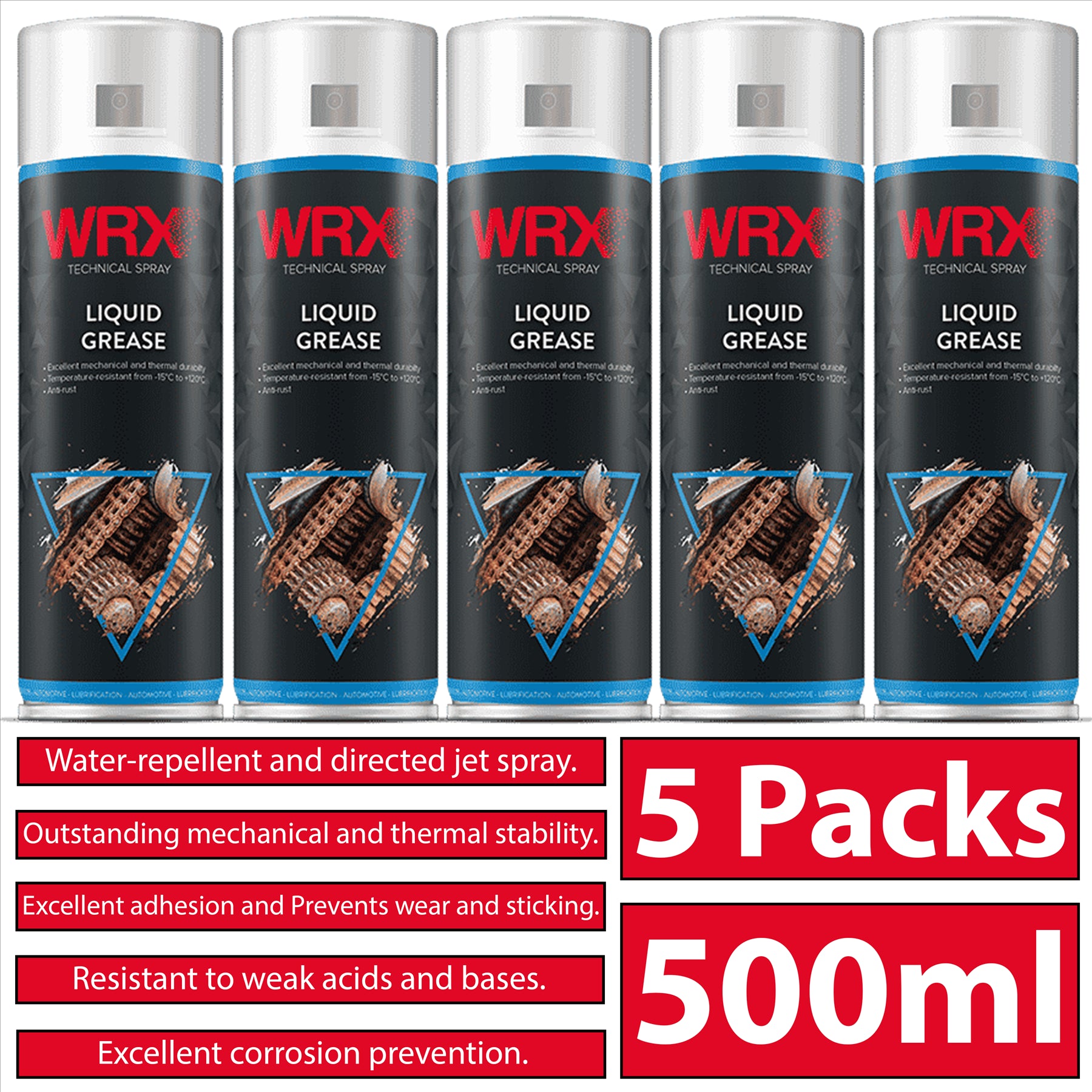 5X WRX Liquid Grease Adhesion Spray 500ml Technical Spray
