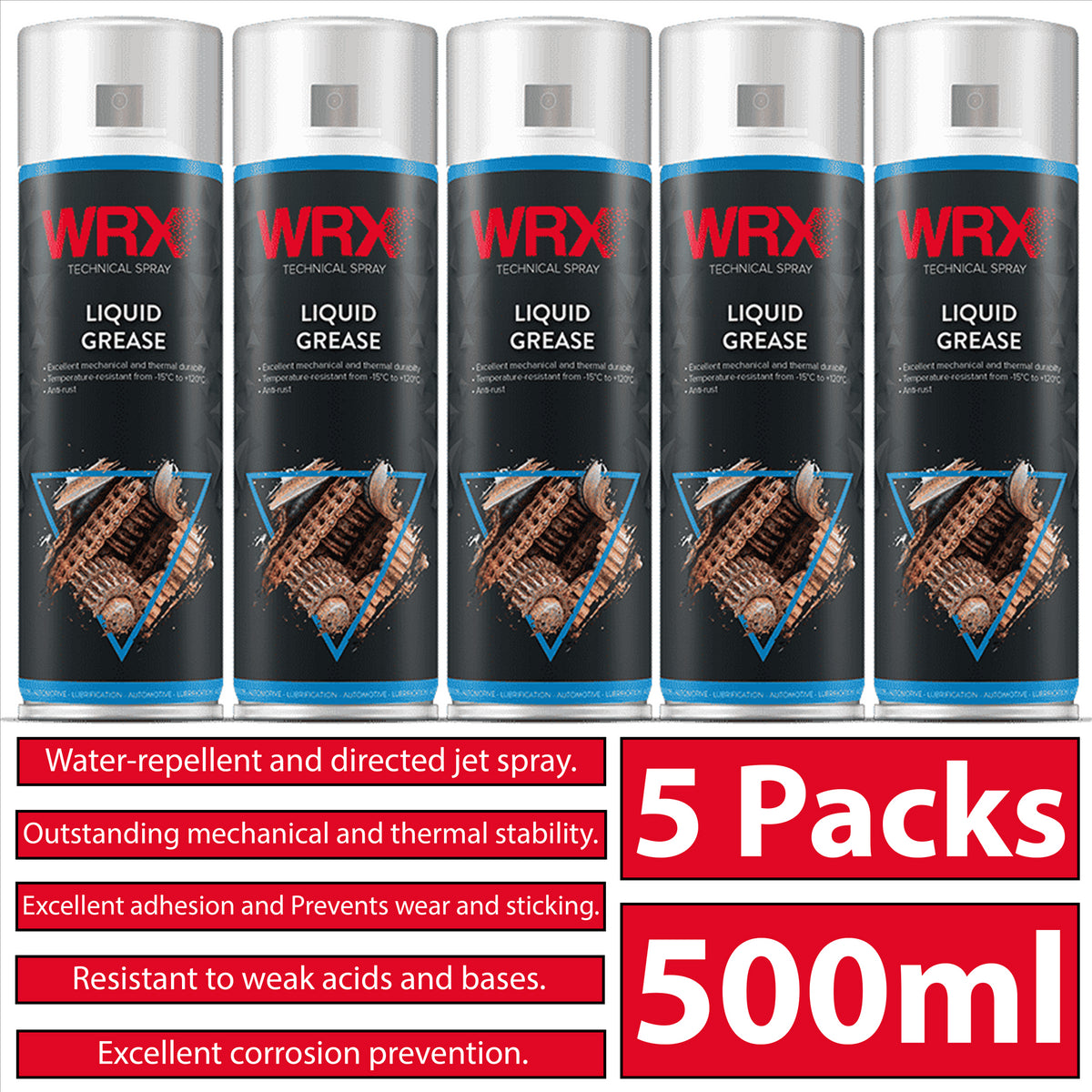 5X WRX Liquid Grease Adhesion Spray 500ml Technical Spray