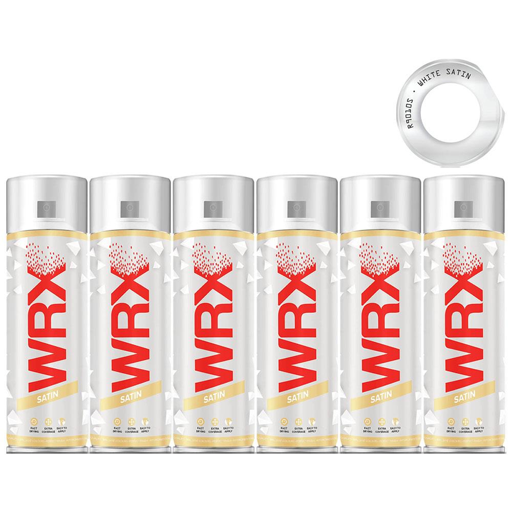 6X WRX Satin White Spray Paint 400ml Spray Paint