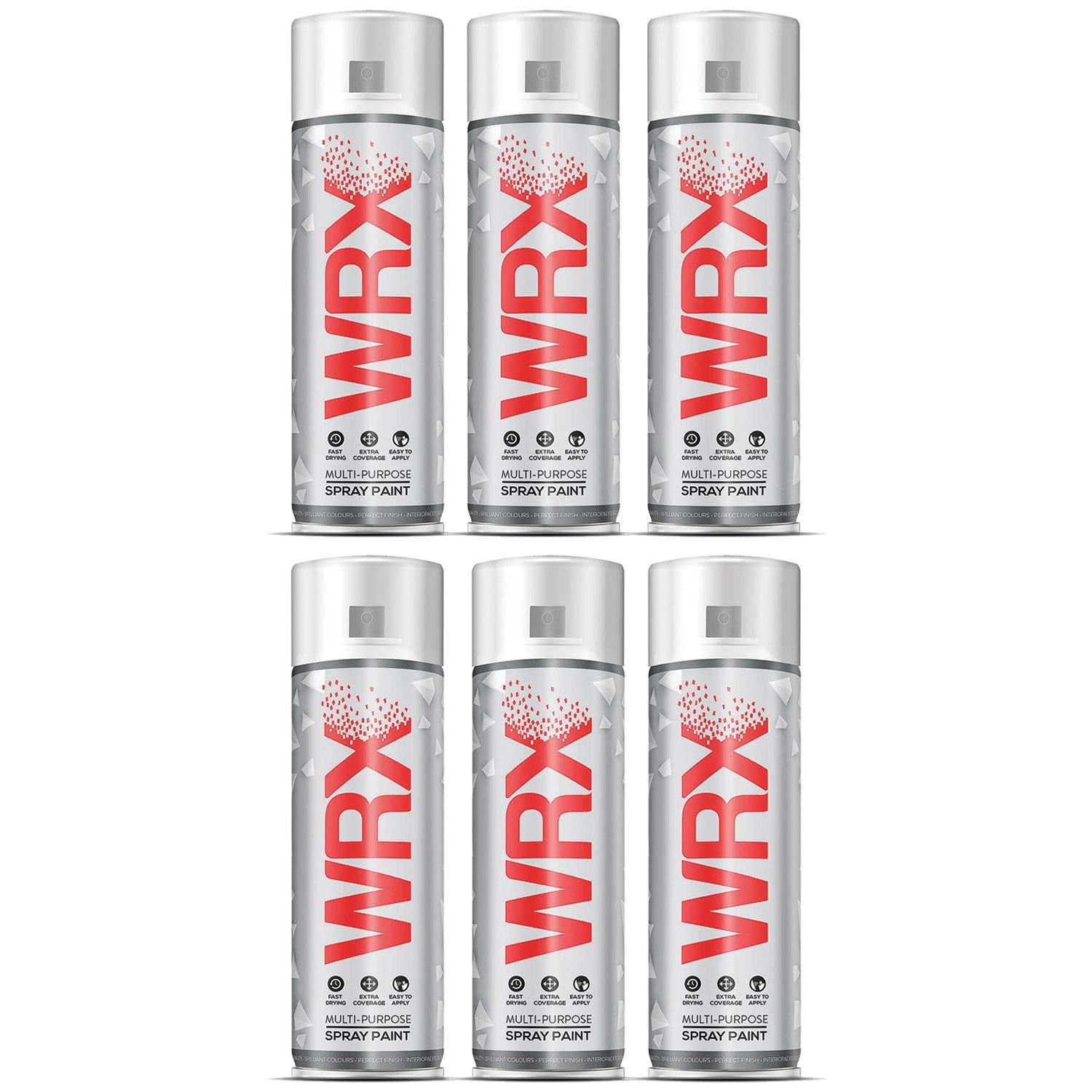 6X WRX Traffic Black Spray Paints 400ml Technical Spray