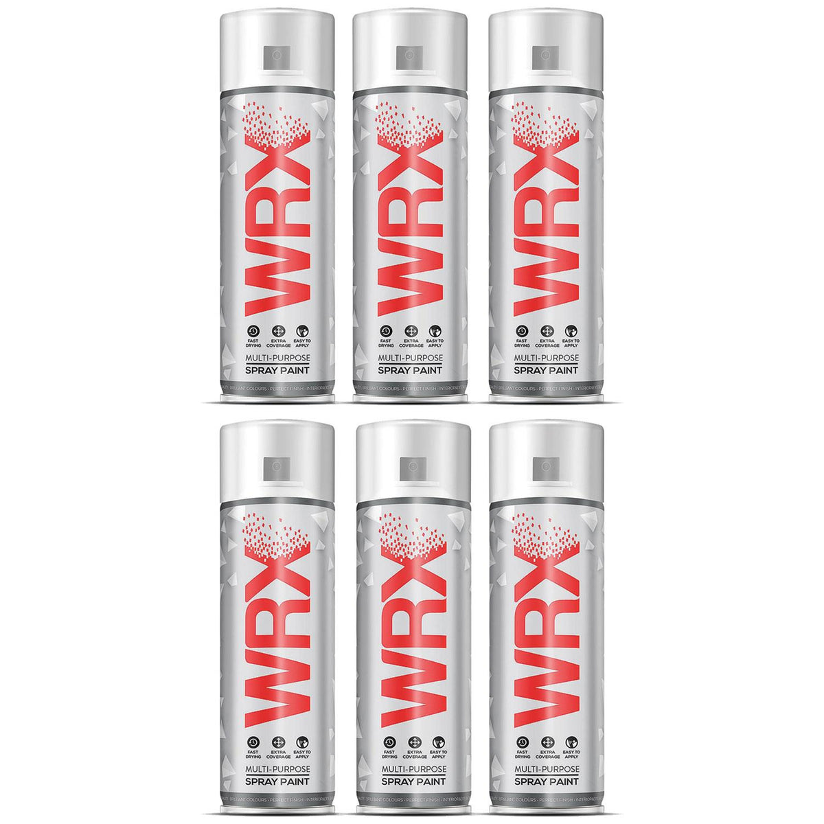 6X WRX Traffic Black Spray Paints 400ml Technical Spray