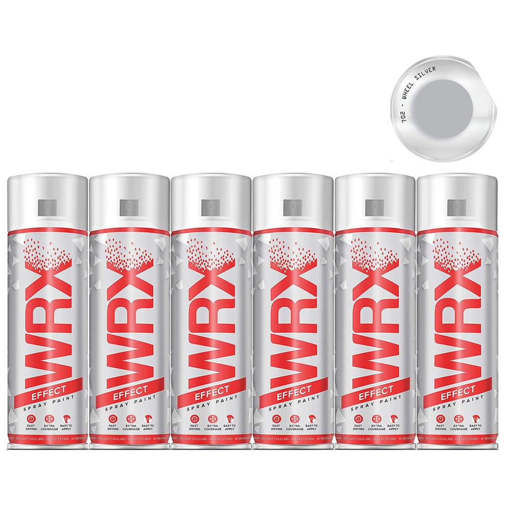 6X WRX Wheel Silver Spray Paint 400ml Spray Paint
